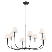 Kichler Eadie 41.25" 8 Light Chandelier, Black - 52769BK