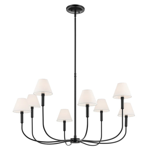 Kichler Eadie 41.25" 8 Light Chandelier, Black - 52769BK