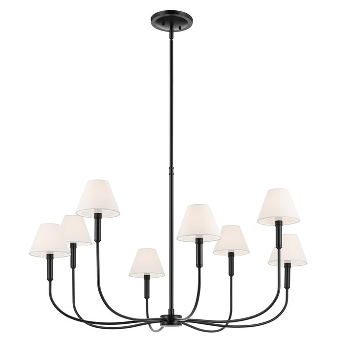 Kichler Eadie 41.25" 8 Light Chandelier, Black - 52769BK