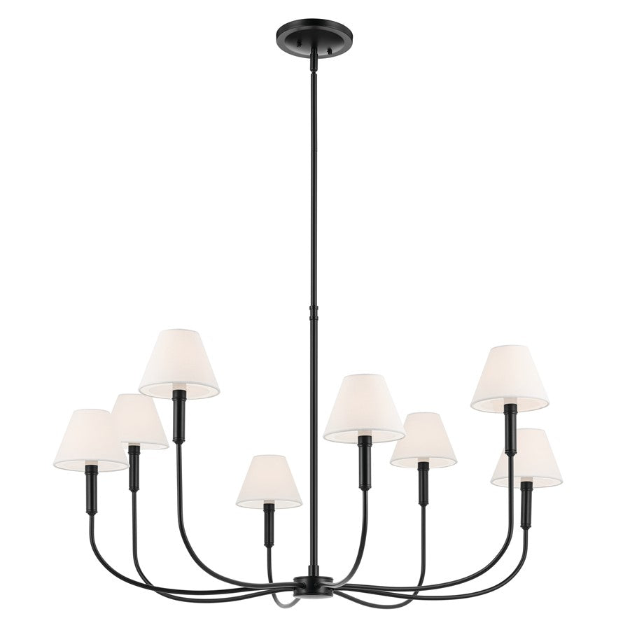 Kichler Eadie 41.25" 8 Light Chandelier, Black - 52769BK