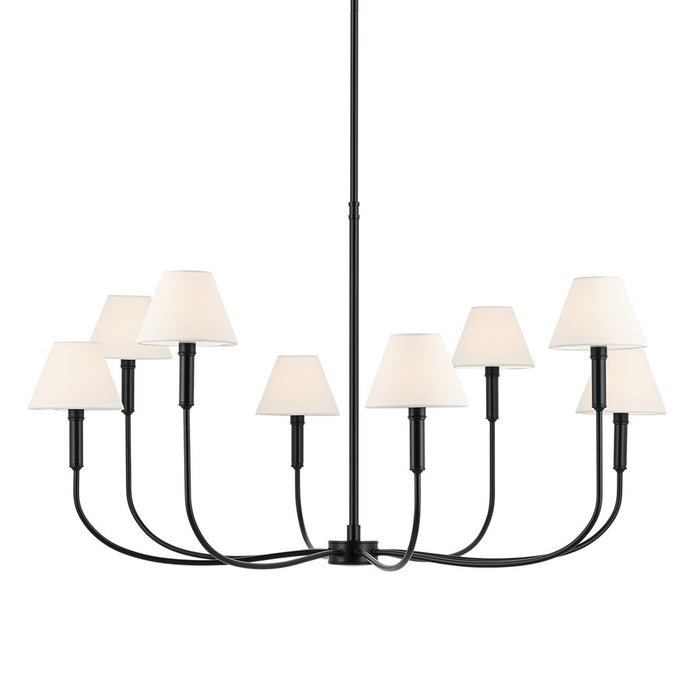 Kichler Eadie 41.25" 8 Light Chandelier, Black
