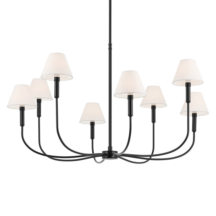 Kichler Eadie 41.25" 8 Light Chandelier, Black