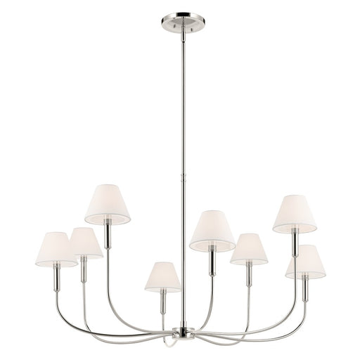 Kichler Eadie 41.25" 8 Light Chandelier, Polished Nickel - 52769PN