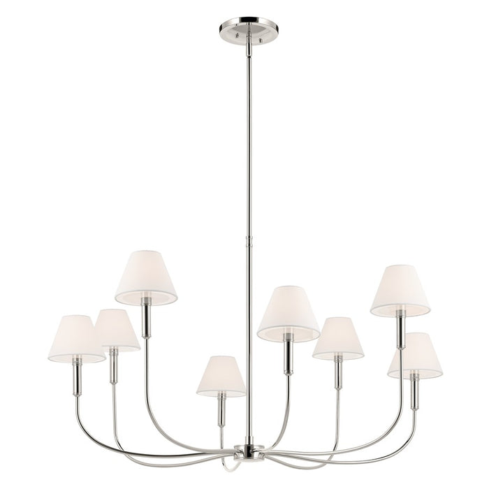 Kichler Eadie 41.25" 8 Light Chandelier, Polished Nickel - 52769PN