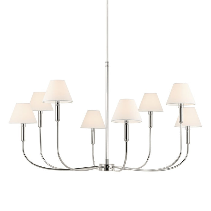 Kichler Eadie 41.25" 8 Light Chandelier, Polished Nickel