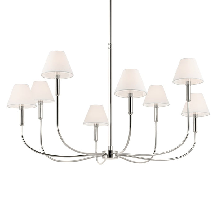 Kichler Eadie 41.25" 8 Light Chandelier, Polished Nickel