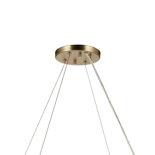 Kichler Harpin 37.75" 6 Light Chandelier, Champagne Bronze/Clear