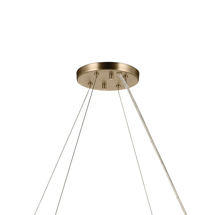 Kichler Harpin 37.75" 6 Light Chandelier, Champagne Bronze/Clear