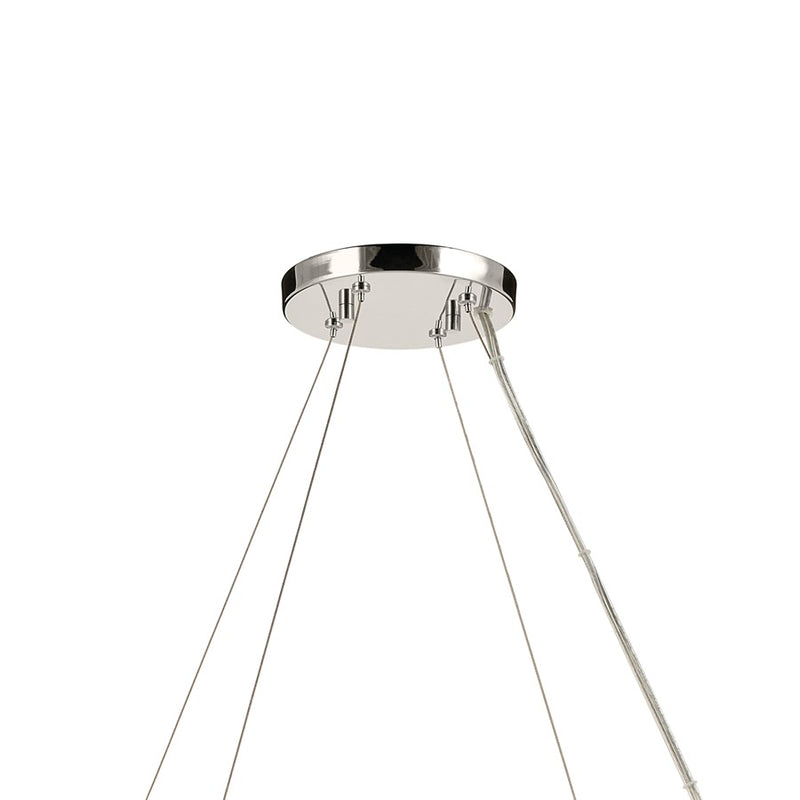 Kichler Harpin 37.75" 6 Light 1 Tier Chandelier, Polished Nickel/Clear