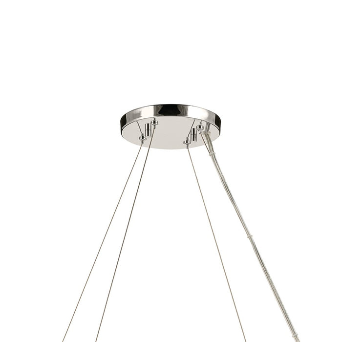 Kichler Harpin 37.75" 6 Light 1 Tier Chandelier, Polished Nickel/Clear