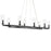 Kichler Harpin 52.5" 8Lt Linear Chandelier/Oval Pendant, Black/Clear