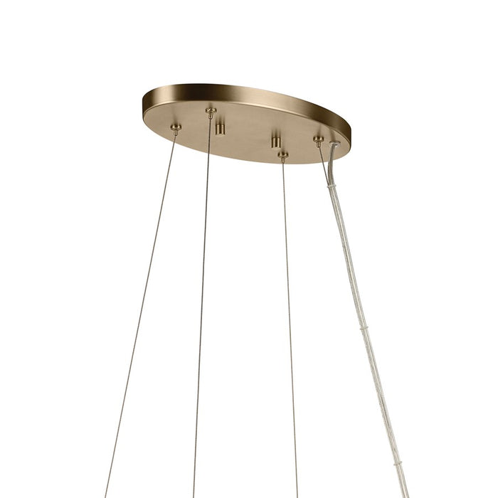 Kichler Harpin 52.5" 8Lt Linear Chandelier/Oval Pendant, Bronze/Clear