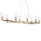 Kichler Harpin 52.5" 8Lt Linear Chandelier/Oval Pendant, Bronze/Clear