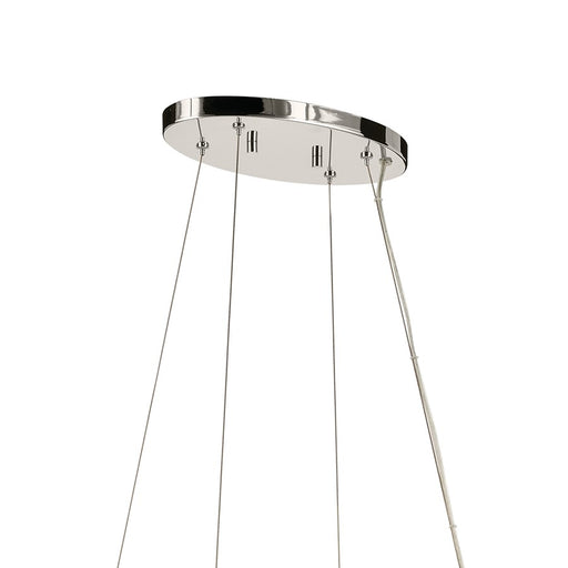 Kichler Harpin 52.5" 8Lt Linear Chandelier/Oval Pendant, Nickel/Clear