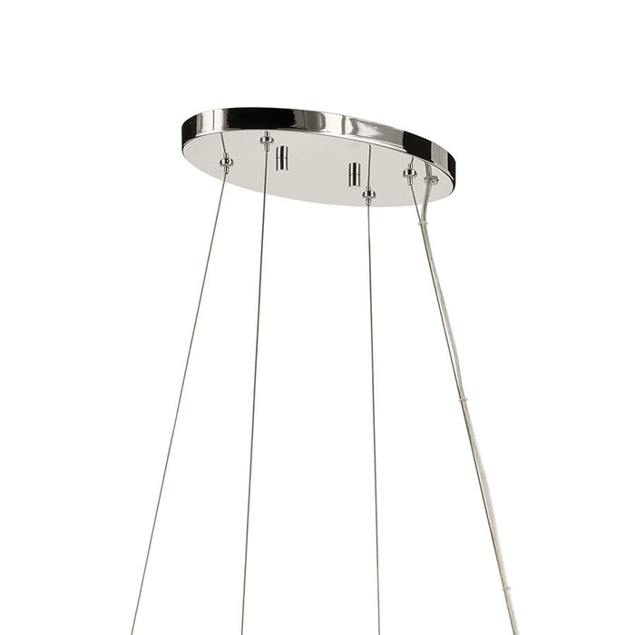 Kichler Harpin 52.5" 8Lt Linear Chandelier/Oval Pendant, Nickel/Clear