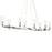 Kichler Harpin 52.5" 8Lt Linear Chandelier/Oval Pendant, Nickel/Clear
