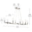 Kichler Harpin 52.5" 8Lt Linear Chandelier/Oval Pendant, Nickel/Clear