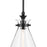 Kichler Laria 10.5" 1 Light Pendant, Black/Clear Glass