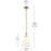 Kichler Laria 10.5" 1 Light Pendant, Champagne Bronze/Opal Glass
