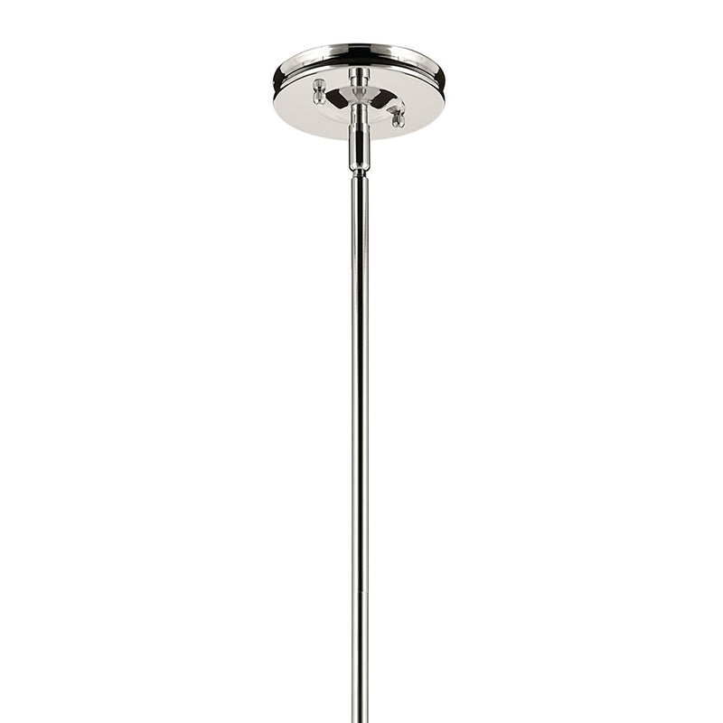 Kichler Laria 10.5" 1 Light Pendant, Polished Nickel/Clear Glass