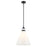 Kichler Laria 16" 1 Light Pendant, Black/Opal Glass - 52775BK