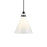 Kichler Laria 16" 1 Light Pendant, Black/Opal Glass