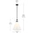 Kichler Laria 16" 1 Light Pendant, Black/Opal Glass