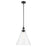 Kichler Laria 16" 1 Light Pendant, Black/Clear Glass - 52775BKCLR