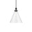 Kichler Laria 16" 1 Light Pendant, Black/Clear Glass
