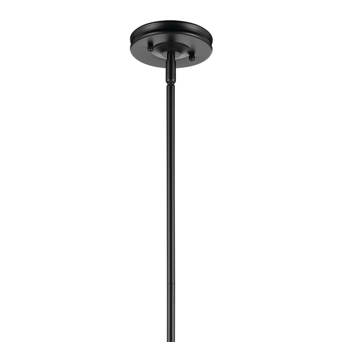Kichler Laria 16" 1 Light Pendant, Black/Clear Glass