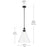 Kichler Laria 16" 1 Light Pendant, Black/Clear Glass