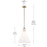 Kichler Laria 16" 1 Light Pendant, Champagne Bronze/Opal Glass