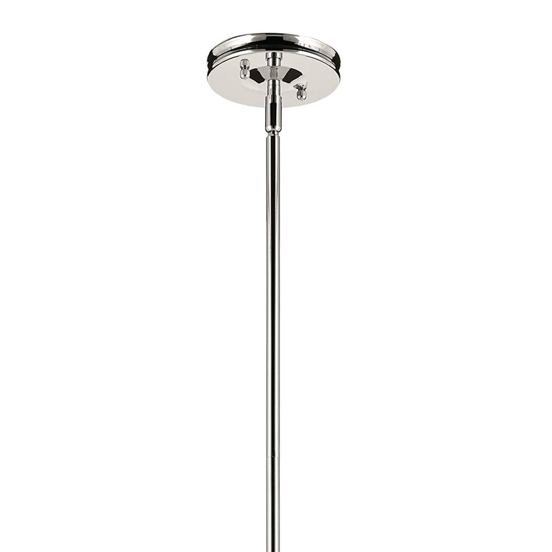 Kichler Laria 16" 1 Light Pendant, Polished Nickel/Opal Glass