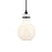 Kichler Laria 9.75" 1 Light Pendant, Black/Opal Glass