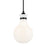 Kichler Laria 9.75" 1 Light Pendant, Black/Opal Glass
