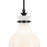 Kichler Laria 9.75" 1 Light Pendant, Black/Opal Glass