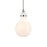 Kichler Laria 9.75" 1 Light Pendant, Polished Nickel/Opal Glass