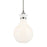 Kichler Laria 9.75" 1 Light Pendant, Polished Nickel/Opal Glass