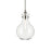 Kichler Laria 9.75" 1 Light Pendant, Polished Nickel/Clear Glass