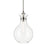 Kichler Laria 9.75" 1 Light Pendant, Polished Nickel/Clear Glass