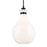 Kichler Laria 14" 1 Light Pendant, Black/Opal Glass