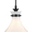 Kichler Laria 14" 1 Light Pendant, Black/Opal Glass