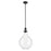 Kichler Laria 14" 1 Light Pendant, Black/Clear Glass - 52777BKCLR
