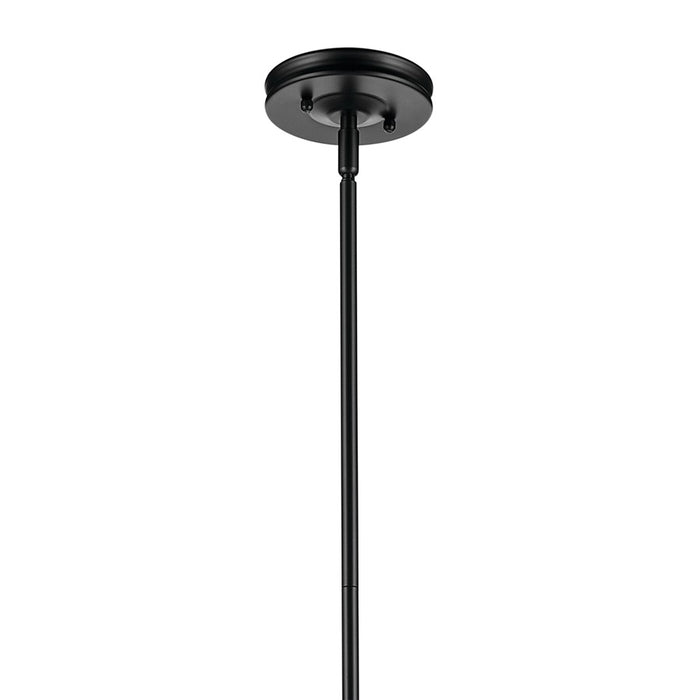 Kichler Laria 14" 1 Light Pendant, Black/Clear Glass