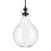 Kichler Laria 14" 1 Light Pendant, Black/Clear Glass