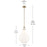Kichler Laria 14" 1 Light Pendant, Champagne Bronze/Opal Glass