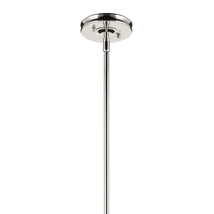 Kichler Laria 14" 1 Light Pendant, Polished Nickel/Opal Glass