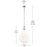 Kichler Laria 14" 1 Light Pendant, Polished Nickel/Opal Glass