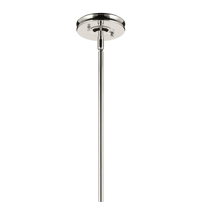 Kichler Laria 14" 1 Light Pendant, Polished Nickel/Clear Glass