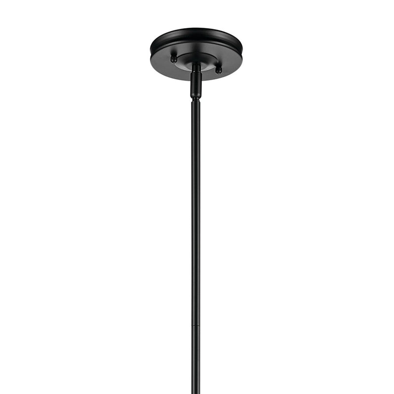 Kichler Laria 10.25" 1 Light Pendant, Black/Clear Glass